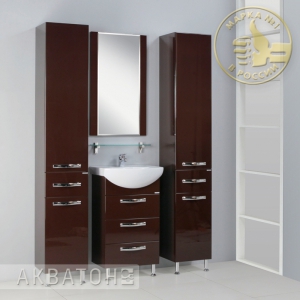 Комплект мебели для ванной комнаты Акватон Ария 50 Н темно-коричневый