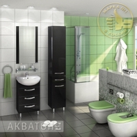 Комплект мебели для ванной комнаты Акватон Ария 50 Н черный
