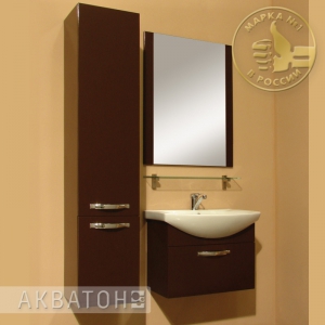 Комплект мебели для ванной комнаты Акватон Ария 65 темно-коричневый