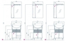 Комплект мебели для ванной комнаты Акватон Джимми 57