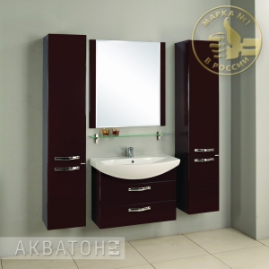 Комплект мебели Акватон Ария 80 M тёмно-коричневая