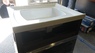 Комплект мебели для ванной комнаты ASB Woodline Флоренция квадро 60 витраж орех  (Массив ясеня)