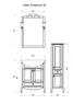 Комплект мебели для ванной комнаты ASB Woodline Флоренция-65 Витраж белый  (Массив ясеня)