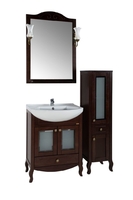 Комплект мебели для ванной комнаты ASB Woodline Флоренция-65 Витраж бук  (Массив ясеня)