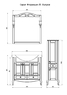 Комплект мебели ASB Woodline Флоренция-85 Витраж белый  (Массив ясеня)