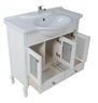 Комплект мебели ASB Woodline Флоренция-105 Витраж белый (Массив ясеня) 