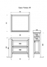 Комплект мебели для ванной комнаты ASB Woodline Римини Nuovo-60 белый патина (Массив ясеня)  