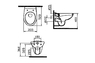 Унитаз подвесной Normus – 1 со скрытой системой смыва ,сиденье стандарт, панель системы смыва с механическими кнопками цвета матовый хром 9773B003-1179