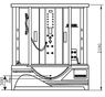 Душевая угловая кабина с ванной Potter PZS 1313 II (B2)WHITE