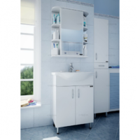 Комплект мебели для ванной комнаты СаНта Грация 60 с зеркальным шкафом Герда 60