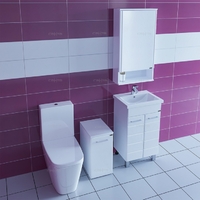 Комплект мебели для ванной комнаты СаНта Омега 50 с тумбой ТН Омега 28 для туалетной комнаты