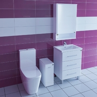 Комплект мебели для ванной комнаты СаНта Омега 60 с тумбой ТН Омега 22 для туалетной комнаты