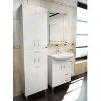 Комплект мебели для ванной комнаты СаНта Сити 60, 2 ящика + Зеркало Стандарт 60