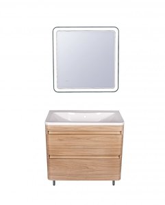 Комплект мебели для ванной комнаты Style Line Атлантика 60 Люкс Plus ясень перламутр