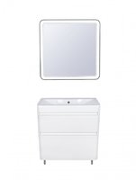 Комплект мебели для ванной комнаты Style Line Атлантика 60 Люкс Plus белый антискрейч