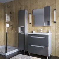 Комплект мебели для ванной комнаты Stella Polar Абигель 65 серый / цемент