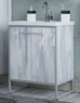 Комплект мебели для ванной комнаты COROZO Айрон 60 серый/арт