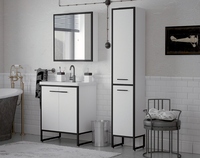 Комплект мебели COROZO Айрон 70 черный/белый