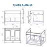 Комплект мебели для ванной комнаты Alvaro Banos Alma 60