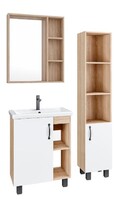 Комплект мебели для ванной комнаты GROSSMAN ФЛАЙ-60 дуб сонома/белая
