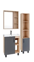 Комплект мебели для ванной комнаты GROSSMAN ФЛАЙ-60 дуб сонома/серая