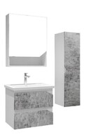 Комплект мебели для ванной комнаты GROSSMAN ИНЛАЙН-60 Белая/бетон