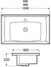Комплект мебели для ванной комнаты ASB Woodline Флоренция квадро 60 витраж белый  (Массив ясеня)