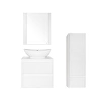 Комплект мебели для ванной комнаты Style line Монако 60 осина бел /бел лакобель PLUS подвесная
