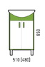 Комплект мебели для ванной комнаты Stella Polar Спектр 50 зеленая