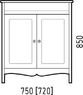 Комплект мебели для ванной комнаты COROZO Блюз 65