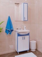Комплект мебели для ванной комнаты COROZO Спектр 50 синяя